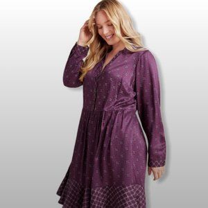 Anthropologie Maeve Gillian Mini Shirtdress- Plus Size EUC